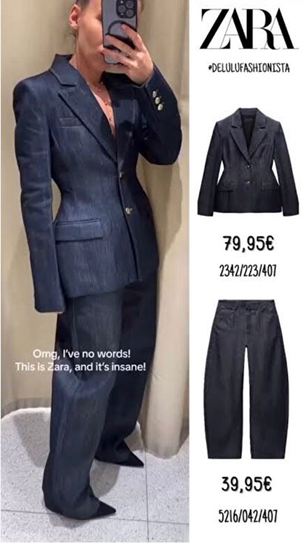 Zara Denim blazer