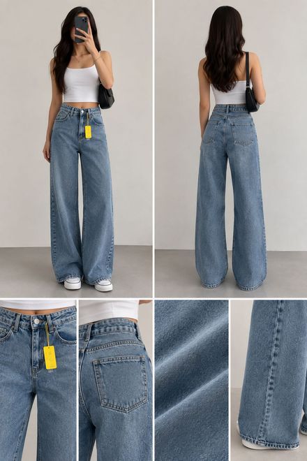 Wide Leg Mavi Jean Pantolon 34