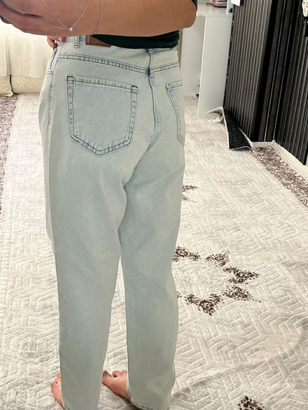 Açık Mavi Yüksek Bel Jeans Pantolon