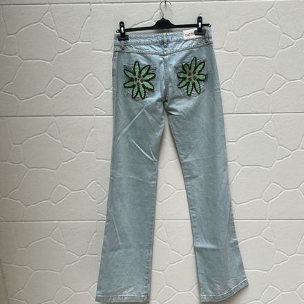 Siedres Çiçek Detaylı Jean Pantolon