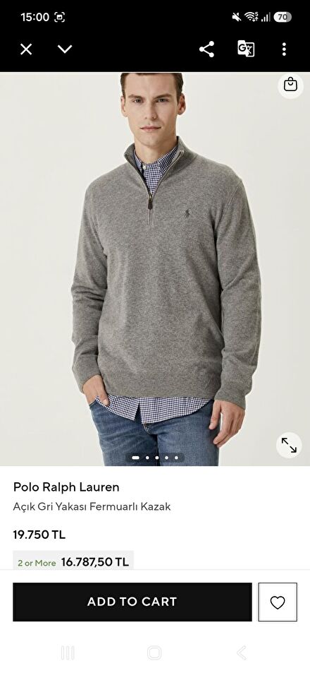 Polo Ralph Lauren Fermuarlı Kazak