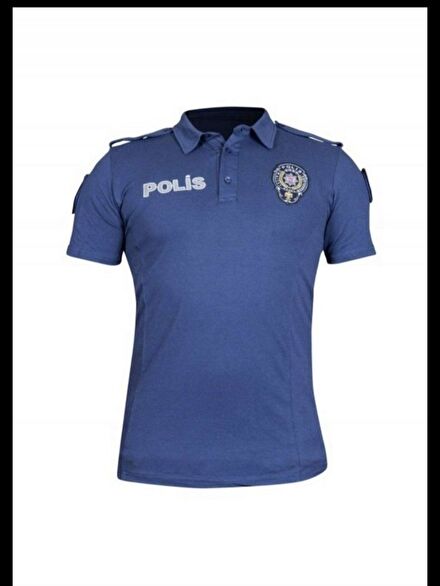 Lacivert Polis Polo Yaka Tişört