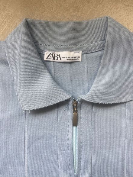 Zara Mavi Polo Yaka T-Shirt