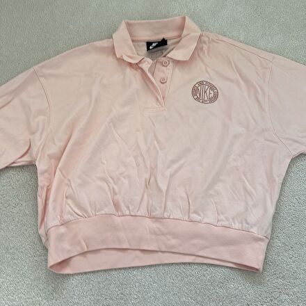 Nike Pembe Polo Yaka Sweatshirt