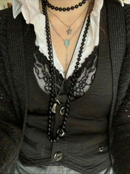 Rosary Kolye Goth Gotik Cross Skull
