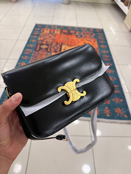 Celine Siyah Deri Kadın Çantası