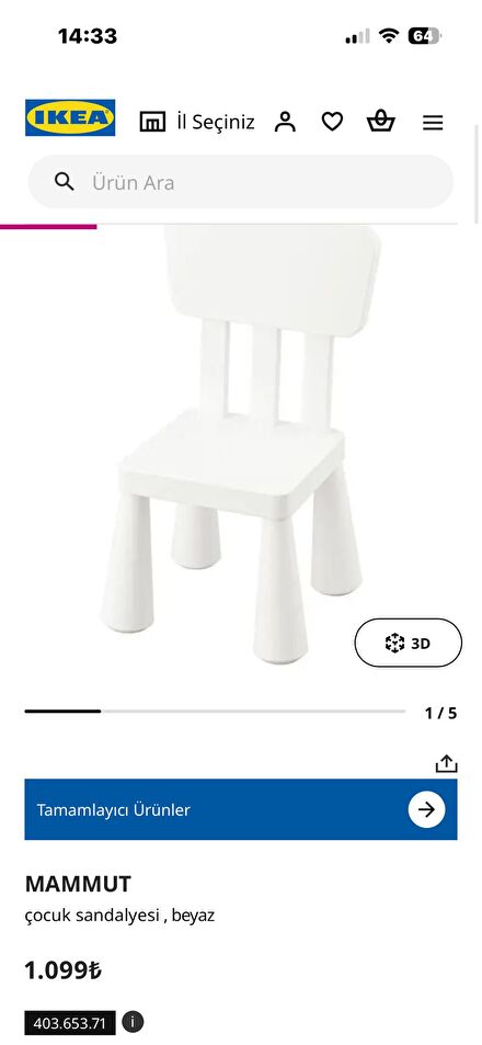 Ikea Mammut Çocuk Sandalyesi