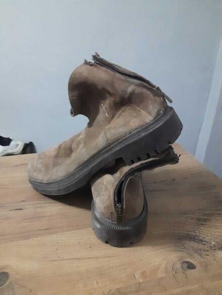 Taba Süet Fermuarlı Bot