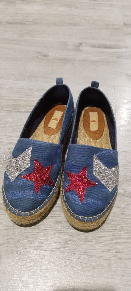 Yıldızlı Espadril Kadın Mavi
