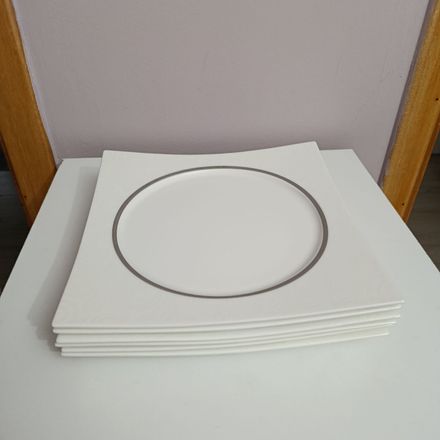 6'lı Beyaz Tabak Seti 28 cm