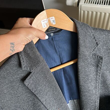 Massimo Dutti Gri Blazer Erkek Ceket
