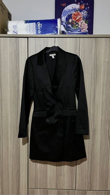 Siyah Blazer Ceket elbise