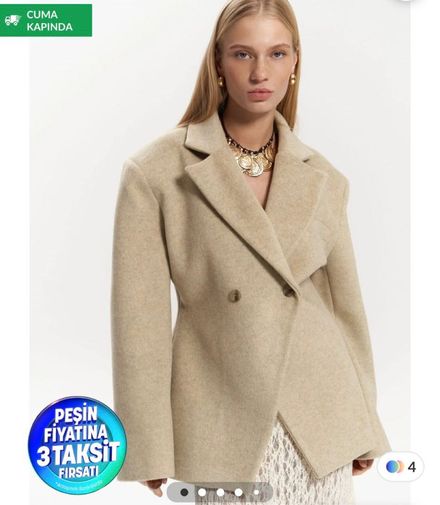 Zara Bej Blazer Kaban
