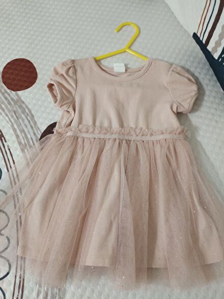 H&M Pembe Tüllü Kız Çocuk Elbisesi