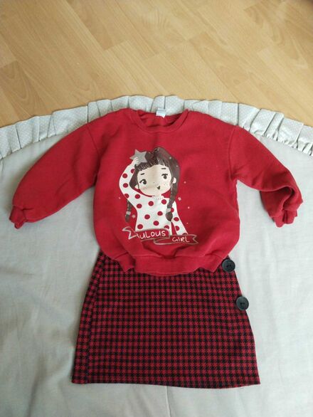 sweatshirt etek ikili takım