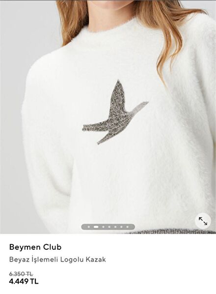 Beymen Club Beyaz İşlemeli Kazak🤍🦢