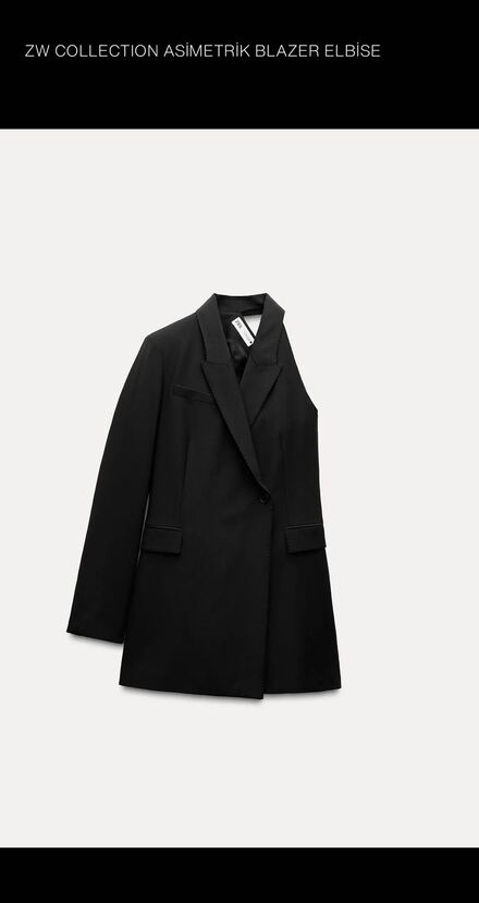 Zara Asimetrik Blazer Elbise