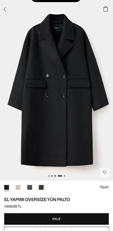 Mango Oversize Yün Palto