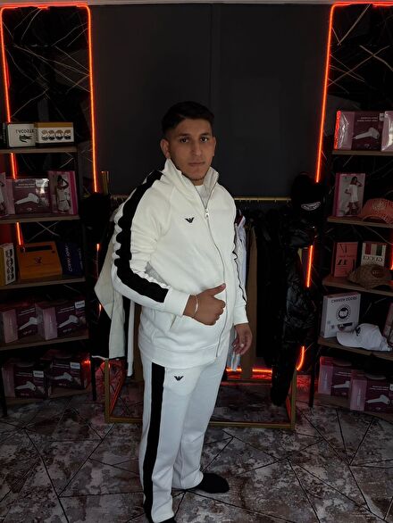 Spor Eşofman Takımı Beyaz