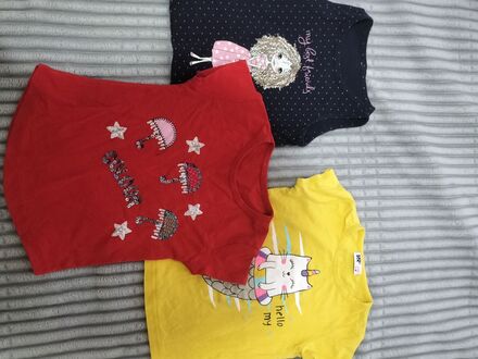 3'lü Kız Çocuk T-Shirt Seti