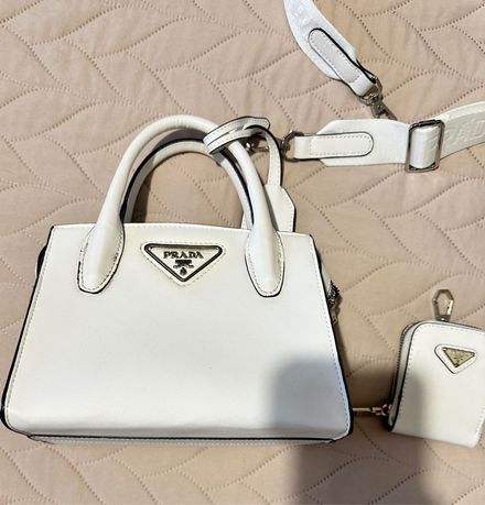 Prada Beyaz Çanta Seti