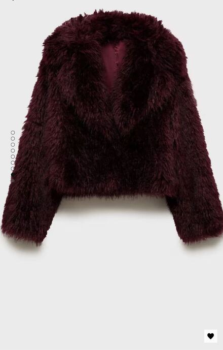Koyu Bordo Peluş Mont