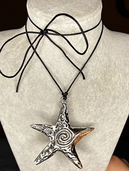 Pinterest Spiral Yıldız Kolye