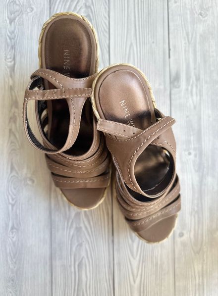 NINE WEST Taba Dolgu Topuk Sandalet 36