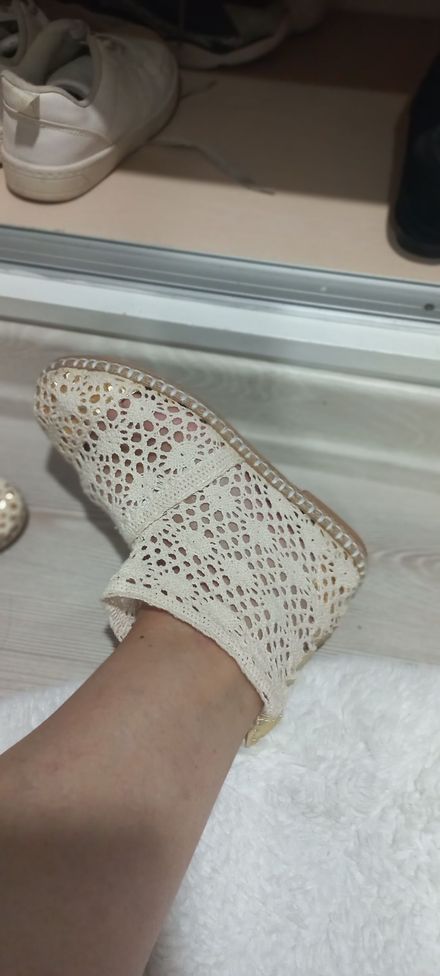 Beyaz Dantel Espadril