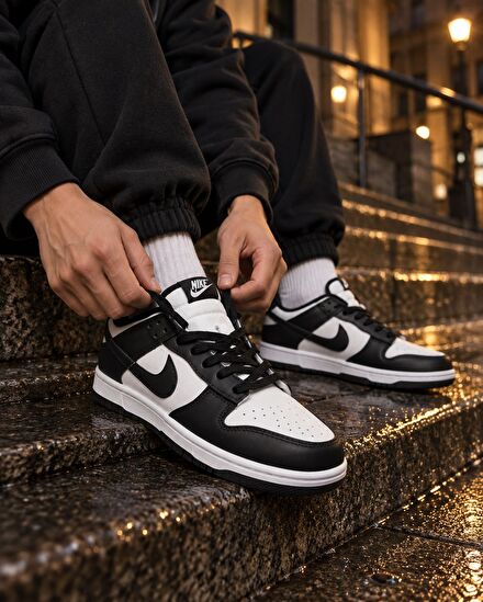 Nike Dunk Low Black White (Panda) Siyah