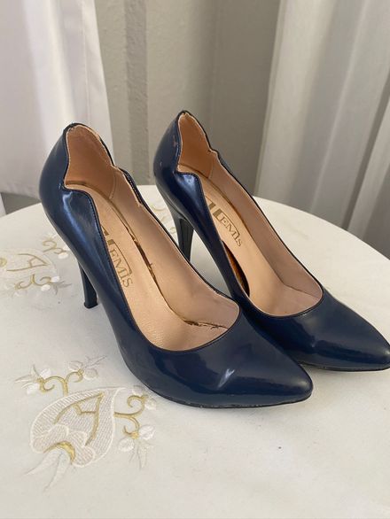 Lacivert Stiletto Ayakkabı