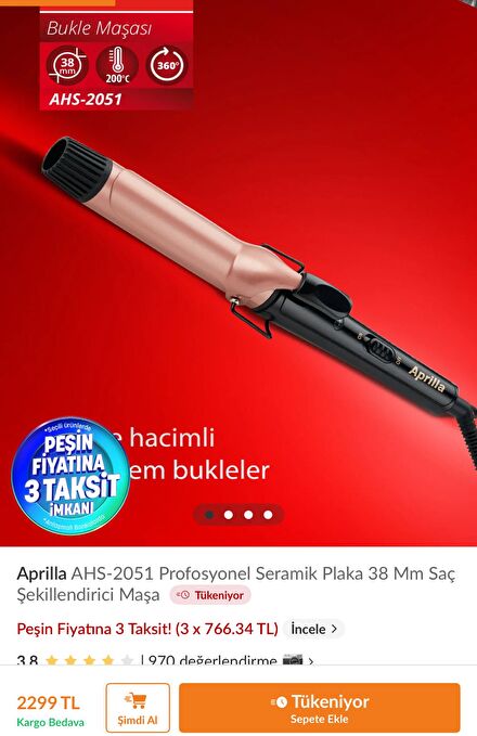 Aprilla 38mm Saç Maşası