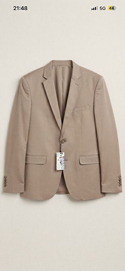 Erkek Bej Blazer Ceket