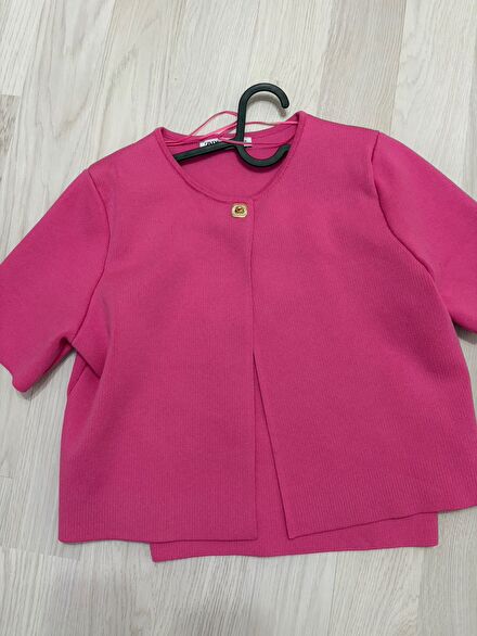Pembe Triko Ceket