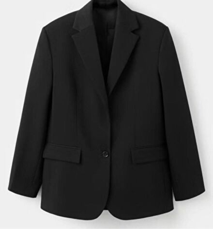 Siyah Oversize Blazer Ceket