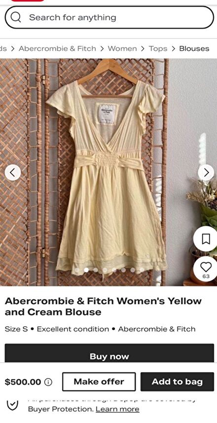 Abercrombie vintage babydoll elbise bluz