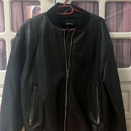 Siyah Bomber Deri Ceket