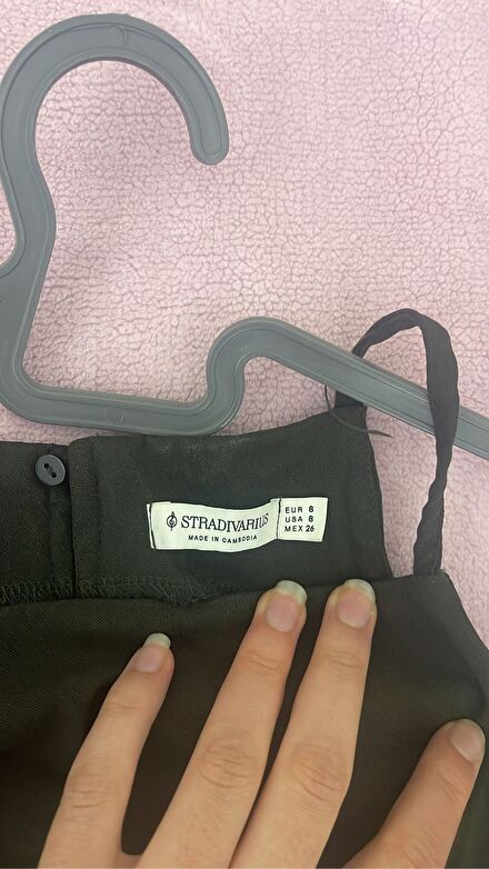 stradivarius yeşil elbise