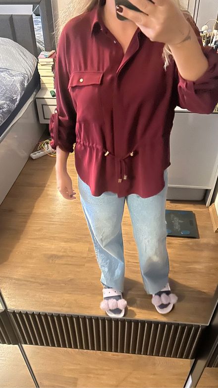 Zara Bordo Gömlek