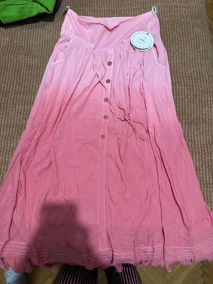 Pembe Ombre Günlük Elbise
