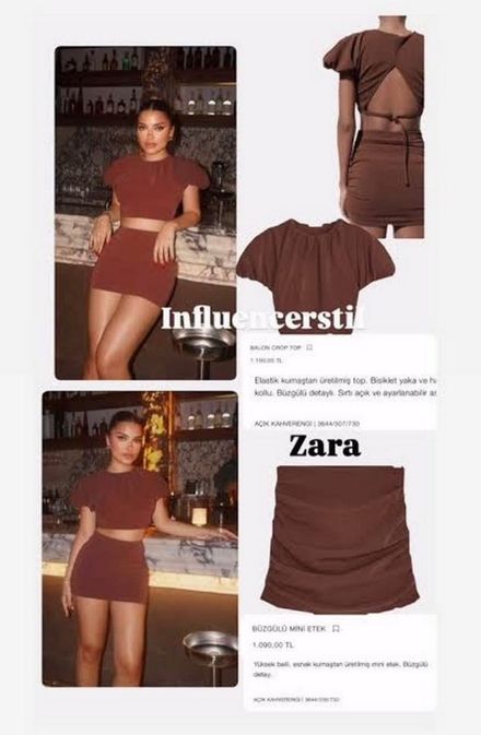 Zara Kahverengi İkili Takım