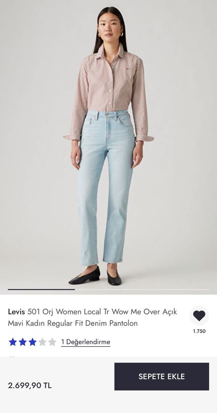 Levi's Mavi Kadın Jean Pantolon