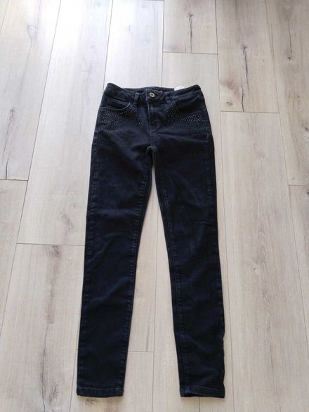 Siyah Taşlı Jean Pantolon