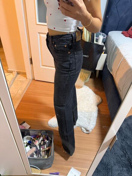 Levis Siyah Yüksek Bel Jean Pantolon