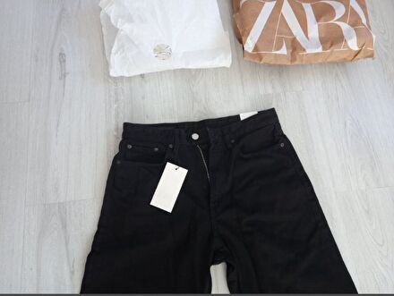 Zara Siyah Jean Pantolon