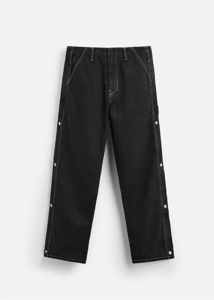 Zara Yanı Çıtçıtlı Jean Pantolon