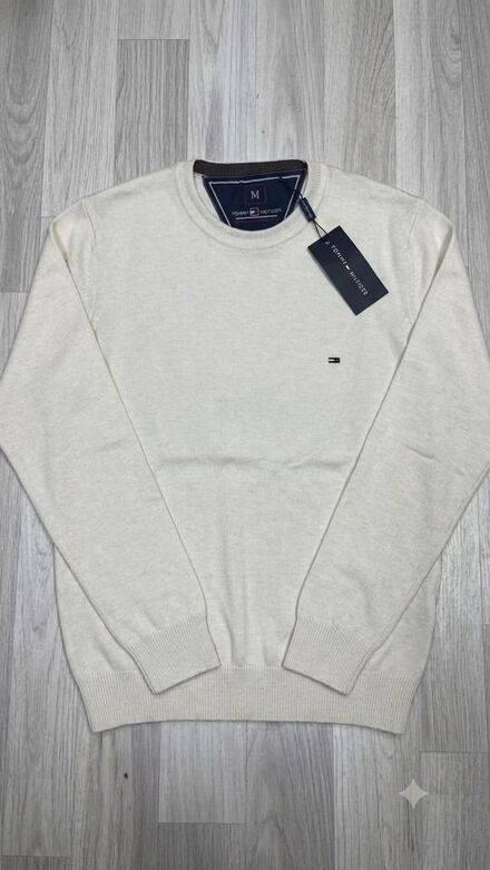 Tommy Hilfiger Bej Triko Kazak