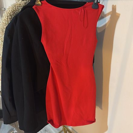 Bershka mini kırmızı elbise