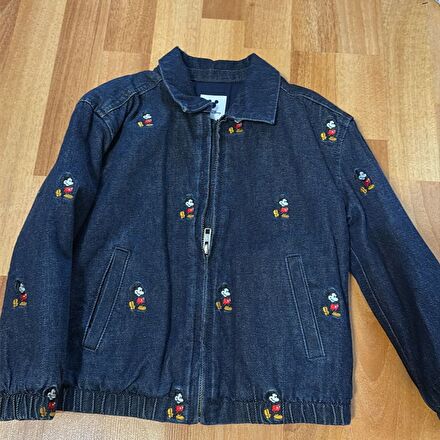 Gap Mickey Nakışlı Kot Ceket