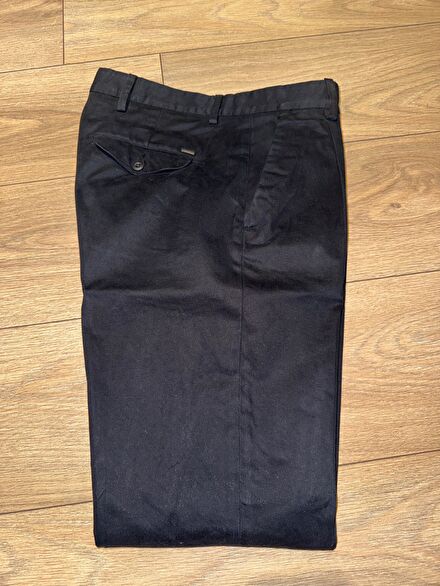 Massimo Dutti Lacivert Kanvas Pantolon38